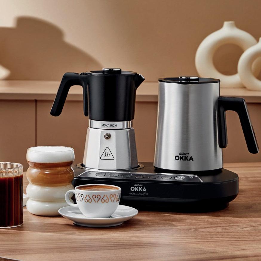 ファンヒーター MOKA Arzum Okka Rich Moka Pot Turkish Coffee and Moka Maker, Velvetiser